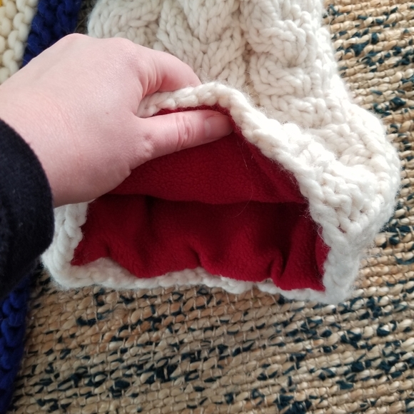 Handmade Ooak Hudson Bay Stripped Knit Poncho and Hat - Picture 7 of 8